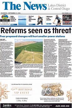 The News - Central Otago - September 15th 2016