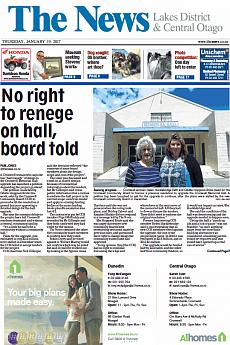 The News - Central Otago - January 19th 2017