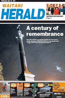 Waitaki Herald - April 22nd 2015